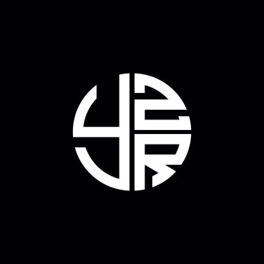 YZR logosu YZR simgesi YZR monogramı YZR harfi minimalist daire düz modern soyut logo tasarımı