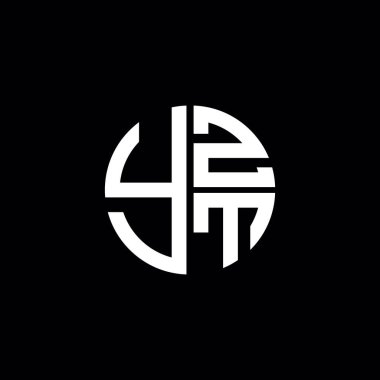 YZT logosu YZT başlığı YZT harfi minimalist daire düz modern logo tasarımı