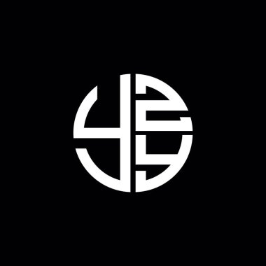 YZY logosu YZY simgesi YZY monogram YZY harf minimalist daire düz modern soyut logo tasarımı