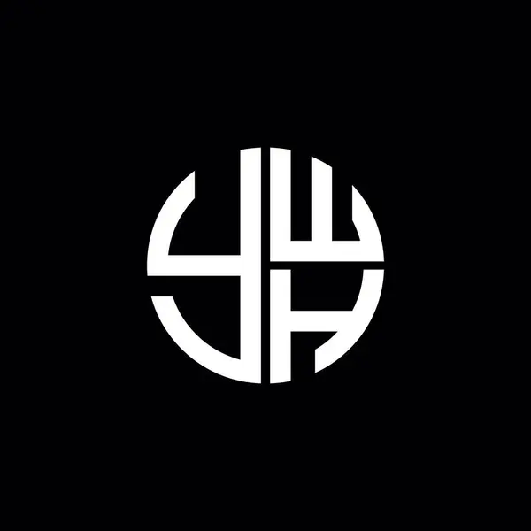 YWH logosu YWH simgesi YWH vektörü YWH monogram harfi YWH minimalist YWH Circle YWH düz modern düz soyut logo tasarımı