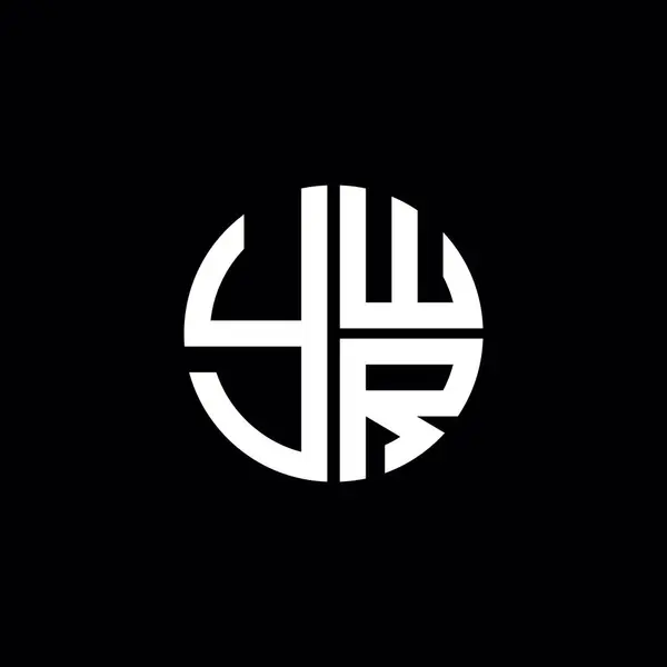 YWR logosu YWR ikonu YWR vektörü YWR monogram YWR harfi YWR minimalist YWR Circle YWR düz, modern, soyut logo tasarımı