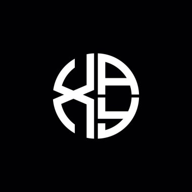 XAY logosu XAY simgesi XAY monogram XAY harf minimalist daire düz modern soyut logo tasarımı