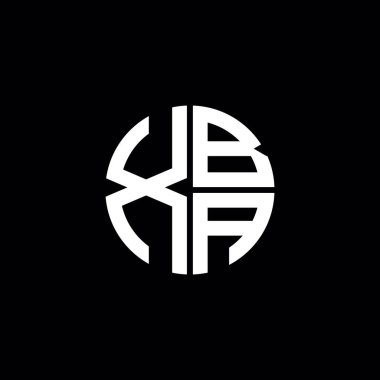 XBA logosu XBA başlığı XBA harfi minimalist daire düz modern soyut logo tasarımı