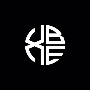 XBE logo XBE simgesi XBE monogram XBE harf minimalist daire düz modern soyut logo tasarımı