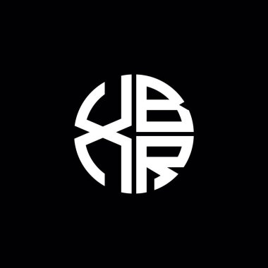 XBR logosu XBR simgesi XBR monogram XBR harf minimalist daire düz modern soyut logo tasarımı