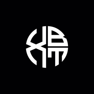 XBT logosu XBT simgesi XBT harfleri XBT harfi minimalist daire düz modern soyut logo tasarımı