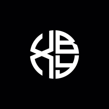 XBY logosu XBY monogramı XBY harfi minimalist daire düz modern soyut logo tasarımı