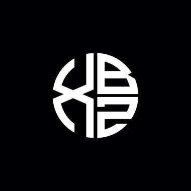 XBZ logosu XBZ simgesi XBZ harfli minimalist daire düz modern logo tasarımı