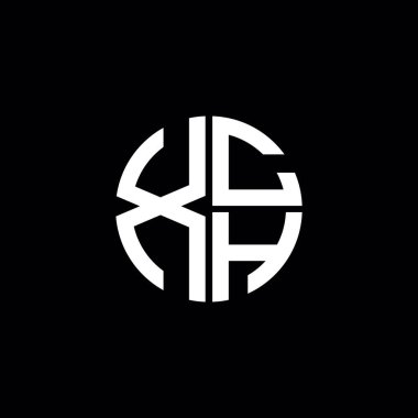 XCH logosu XCH başlığı XCH harfi XCH minimalist daire düz modern soyut logo tasarımı