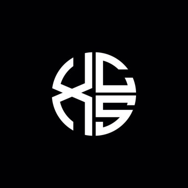 XCS logosu XCS simgesi XCS harfi XCS harfi minimalist daire düz modern soyut logo tasarımı