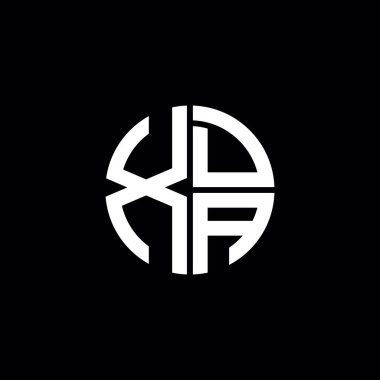 XDA logosu XDA simgesi XDA monogramı XDA harfi minimalist daire düz modern soyut logo tasarımı