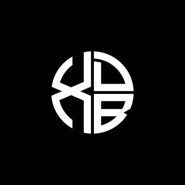 XDB logosu XDB simgesi XDB monogram XDB harf minimalist daire düz modern logo tasarımı