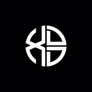 XDD logosu XDD monogramı XDD harfi minimalist daire düz modern soyut logo tasarımı