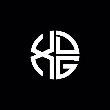 XDG logosu XDG simgesi XDG monogramı XDG harfi minimalist daire düz modern soyut logo tasarımı