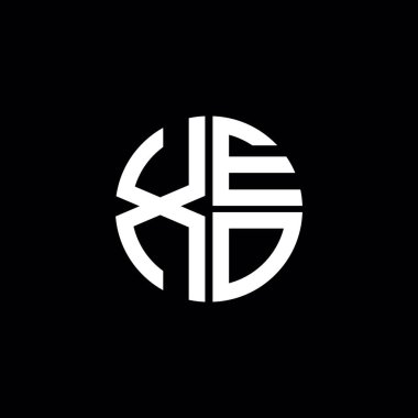 XEO logosu XEO simgesi XEO monogramı XEO harfi minimalist daire düz modern soyut logo tasarımı