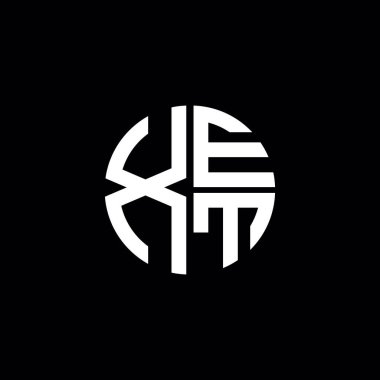 XET logo XET simgesi XET monogram XET harf minimalist daire düz modern soyut logo tasarımı