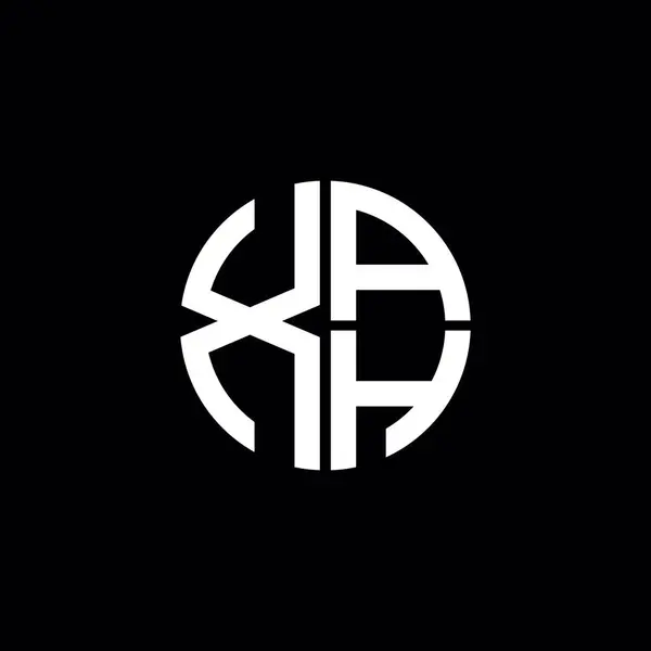 XAH logosu XAH simgesi XAH harfli minimalist daire düz modern soyut logo tasarımı