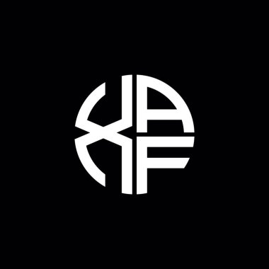 XAF logosu XAF monogramı XAF harfi minimalist daire düz modern soyut logo tasarımı