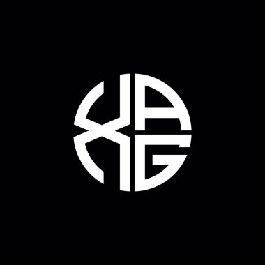 XAG logosu XAG simgesi XAG monogramı XAG harfi minimalist daire düz modern soyut logo tasarımı