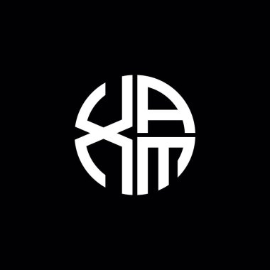 XAM logosu XAM simgesi XAM harfli minimalist daire düz modern soyut logo tasarımı