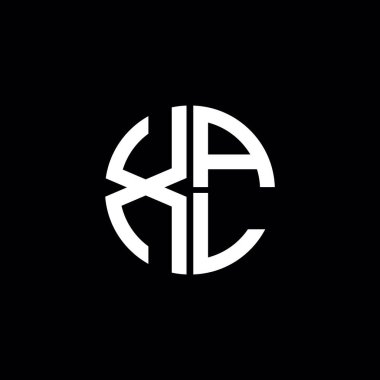 XAL logosu XAL monogram XAL harf minimalist daire düz modern soyut logo tasarımı