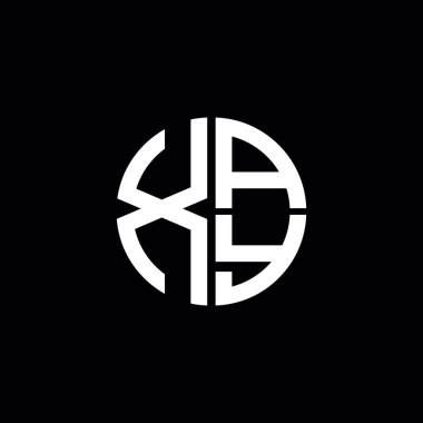 XAY logosu XAY simgesi XAY monogram XAY harf minimalist daire düz modern soyut logo tasarımı
