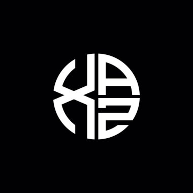XAZ logosu XAZ simgesi XAZ simgesi XAZ harfi minimalist daire düz modern soyut logo tasarımı
