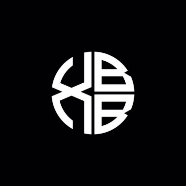 XBB logosu XBB simgesi XBB monogram XBB harf minimalist daire düz modern logo tasarımı