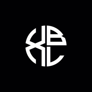 XBL logosu XBL simgesi XBL monogram XBL harf minimalist daire düz modern logo tasarımı