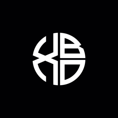 XBO logosu XBO simgesi XBO harfi XBO harfi minimalist daire düz modern soyut logo tasarımı
