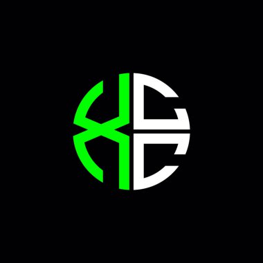 XCC logosu XCC monogram XCC harf minimalist daire düz modern logo tasarımı