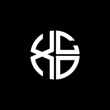 XCO logosu XCO simgesi XCO monogramı XCO harfi minimalist daire düz modern soyut logo tasarımı