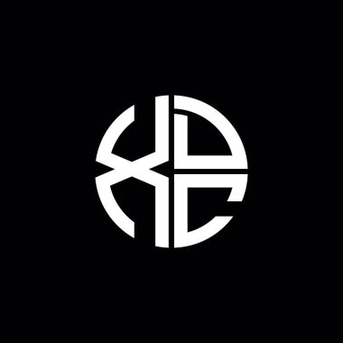 XDC logosu XDC başlığı XDC harfi minimalist daire düz modern soyut logo tasarımı