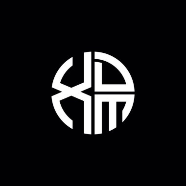 XDM logosu XDM simgesi XDM monogram XDM harf minimalist daire düz modern soyut logo tasarımı