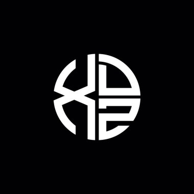 XDZ logosu XDZ simgesi XDZ monogram XDZ harf minimalist daire düz modern logo tasarımı