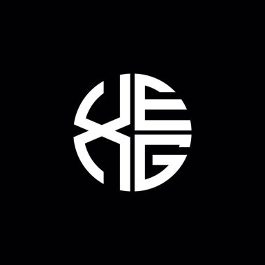 XEG logosu XEG simgesi XEG monogram XEG harf minimalist daire düz modern soyut logo tasarımı