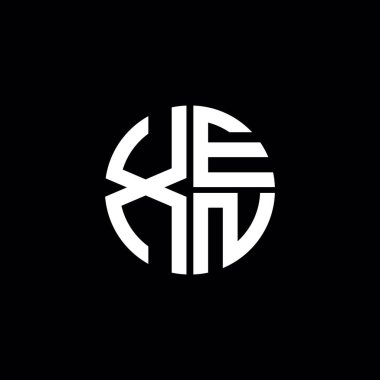 XEN logosu XEN monogram XEN harf minimalist daire düz modern soyut logo tasarımı