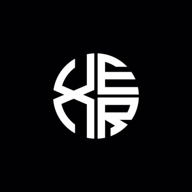 XER logo XER simgesi XER monogram XER harf minimalist daire düz modern soyut logo tasarımı