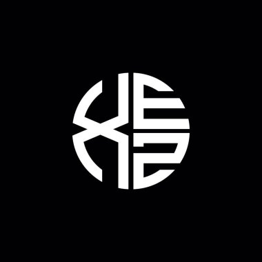 XEZ logosu XEZ simgesi XEZ monogram XEZ harf minimalist daire düz modern soyut logo tasarımı