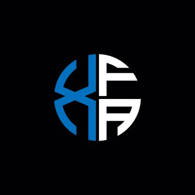 XFA logosu XFA başlığı XFA harfi minimalist daire düz modern soyut logo tasarımı