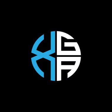 XGA logosu XGA simgesi XGA monogram XGA harfi minimalist daire düz modern soyut logo tasarımı