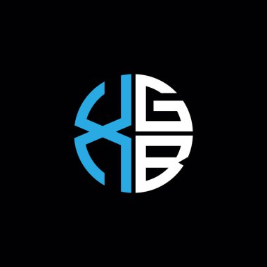 XGB logosu XGB simgesi XGB harf minimalist daire düz modern soyut logo tasarımı