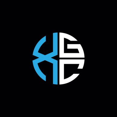 XGC logosu XGC monogramı XGC harfi minimalist daire düz modern soyut logo tasarımı
