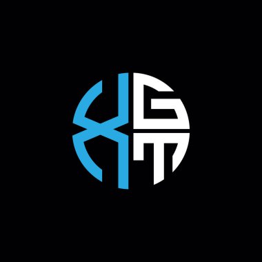 XGT logosu XGT simgesi XGT monogramı XGT harfi minimalist daire düz modern soyut logo tasarımı