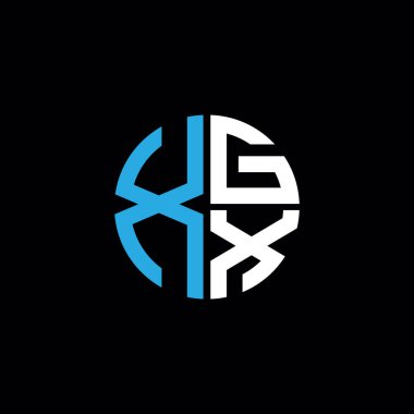 XGX logosu XGX simgesi XGX monogram XGX harf minimalist daire düz modern soyut logo tasarımı