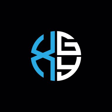 XGY logosu XGY simgesi XGY monogram XGY harf minimalist daire düz modern soyut logo tasarımı