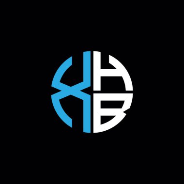 XHB logosu XHB simgesi XHB monogram XHB harf minimalist daire düz modern logo tasarımı