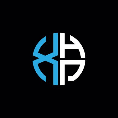 XHP logosu XHP simgesi XHP monogram XHP harfi minimalist daire düz modern soyut logo tasarımı