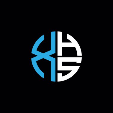 XHS logosu XHS simgesi XHS monogram XHS harfi minimalist daire düz modern soyut logo tasarımı