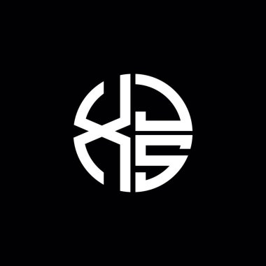 XJS logosu XJS simgesi XJS harfi XJS harfi minimalist daire düz modern soyut logo tasarımı